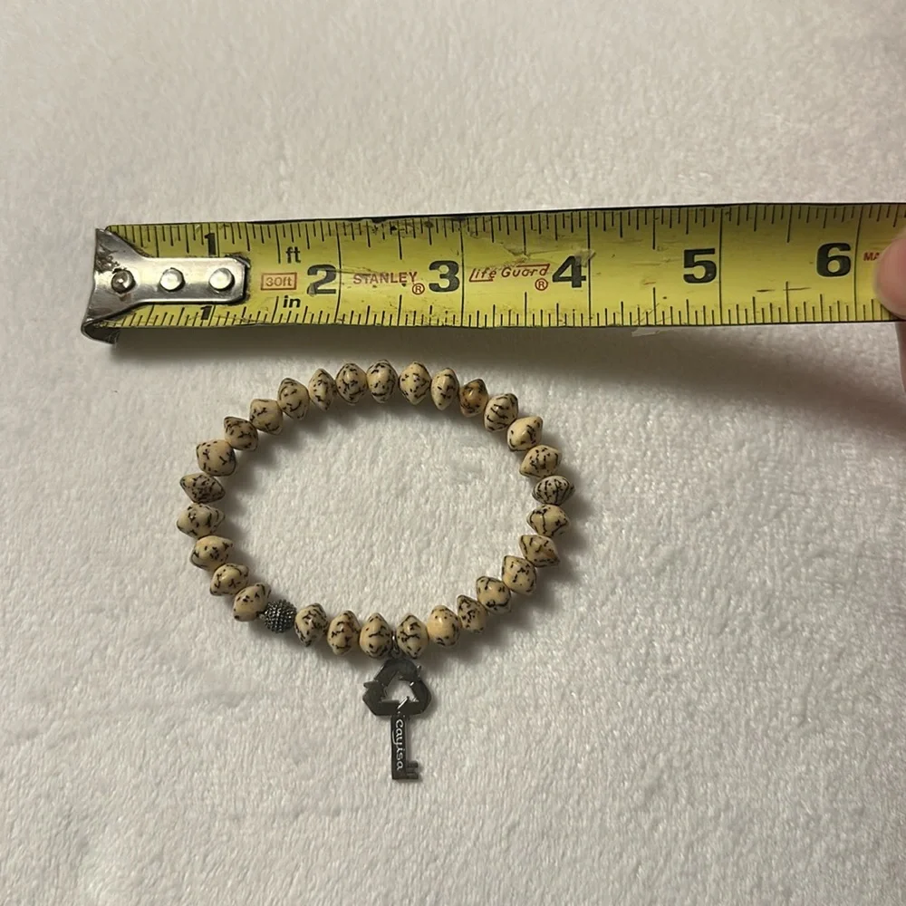 Cayisa Stretch Brown Beaded Bracelet - Picture 2 of 3